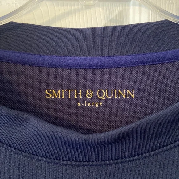 Chic Navy Crew Neck Sweater with Colorful Stripes - Picture 2 of 8